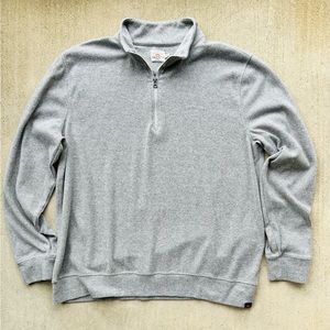 Faherty Sweater Men Size Xl Gray 1/4 Zip